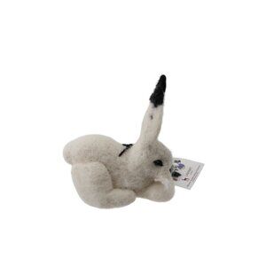 Lanart Arctic Hare Rabbit Bunny White Alpaca Needle Felting 93771